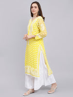 Load image into Gallery viewer, Seva Chikan Hand Embroidered Georgette Lucknowi Chikan Kurta With Slip