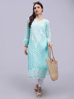 Load image into Gallery viewer, Seva Chikan Hand Embroidered Georgette Lucknowi Chikan Kurta With Slip