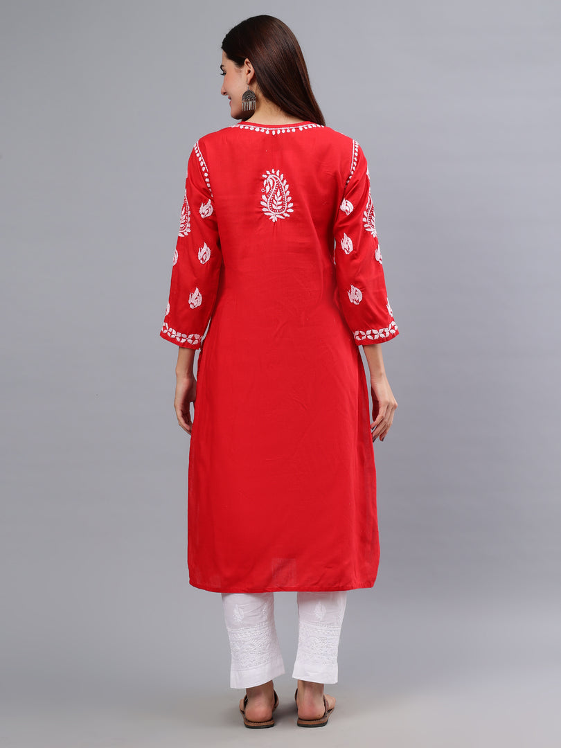 Seva Chikan Hand Embroidered Cotton Lucknowi Chikankari Kurta