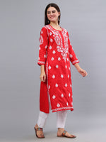 Load image into Gallery viewer, Seva Chikan Hand Embroidered Cotton Lucknowi Chikankari Kurta