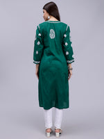 Load image into Gallery viewer, Seva Chikan Hand Embroidered Lucknowi Chikankari Cotton Kurta