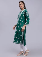 Load image into Gallery viewer, Seva Chikan Hand Embroidered Lucknowi Chikankari Cotton Kurta