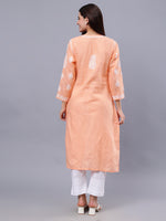 Load image into Gallery viewer, Seva Chikan Hand Embroidered Cotton Lucknowi Chikankari Kurta