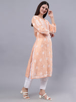 Load image into Gallery viewer, Seva Chikan Hand Embroidered Cotton Lucknowi Chikankari Kurta