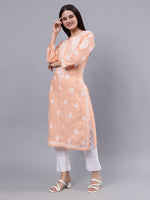 Load image into Gallery viewer, Seva Chikan Hand Embroidered Cotton Lucknowi Chikankari Kurta