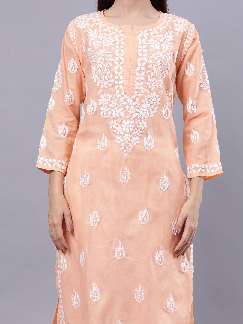 Seva Chikan Hand Embroidered Cotton Lucknowi Chikankari Kurta