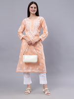 Load image into Gallery viewer, Seva Chikan Hand Embroidered Cotton Lucknowi Chikankari Kurta