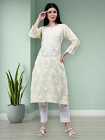 Load image into Gallery viewer, Seva Chikan Hand Embroidered Cotton Lucknowi Chikankari Kurta