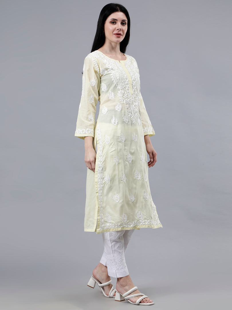 Seva Chikan Hand Embroidered Cotton Lucknowi Chikankari Kurta