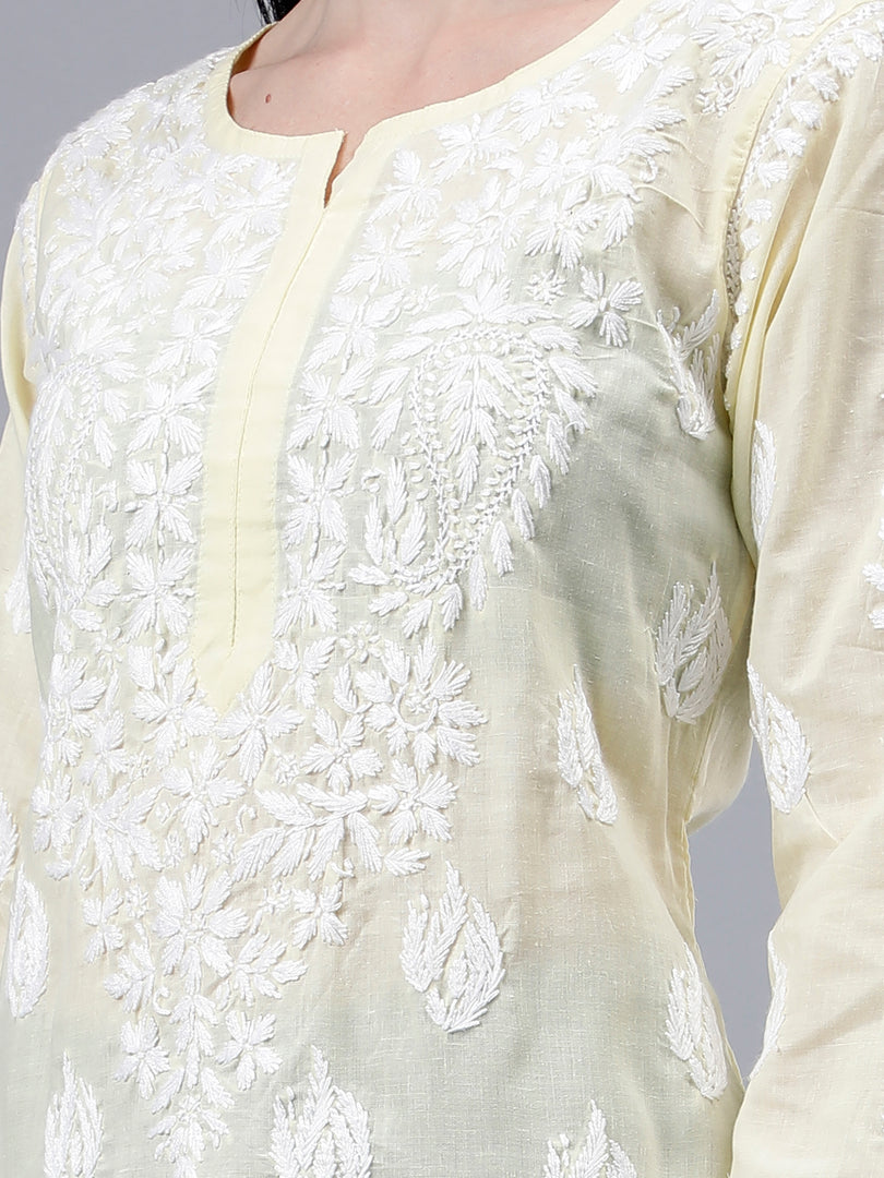 Seva Chikan Hand Embroidered Cotton Lucknowi Chikankari Kurta
