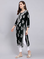 Load image into Gallery viewer, Seva Chikan Hand Embroidered Rayon Lucknowi Chikankari Kurta