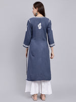 Load image into Gallery viewer, Seva Chikan Hand Embroidered Rayon Lucknowi Chikankari Kurta