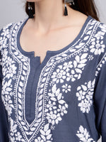 Load image into Gallery viewer, Seva Chikan Hand Embroidered Rayon Lucknowi Chikankari Kurta