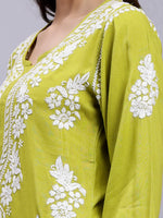 Load image into Gallery viewer, Seva Chikan Hand Embroidered Rayon Lucknowi Chikankari Kurta