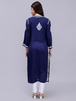 Load image into Gallery viewer, Seva Chikan Hand Embroidered Modal Cotton Lucknowi Chikankari Kurta