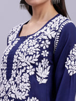 Load image into Gallery viewer, Seva Chikan Hand Embroidered Modal Cotton Lucknowi Chikankari Kurta