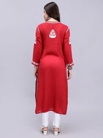 Load image into Gallery viewer, Seva Chikan Hand Embroidered Modal Cotton Lucknowi Chikankari Kurta