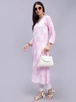 Load image into Gallery viewer, Seva Chikan Hand Embroidered Modal Cotton Lucknowi Chikankari Kurta