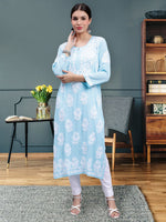 Load image into Gallery viewer, Seva Chikan Hand Embroidered Modal Cotton Lucknowi Chikankari Kurta