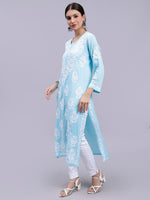 Load image into Gallery viewer, Seva Chikan Hand Embroidered Modal Cotton Lucknowi Chikankari Kurta