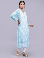 Load image into Gallery viewer, Seva Chikan Hand Embroidered Modal Cotton Lucknowi Chikankari Kurta