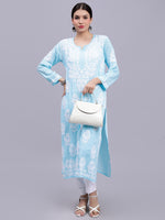 Load image into Gallery viewer, Seva Chikan Hand Embroidered Modal Cotton Lucknowi Chikankari Kurta
