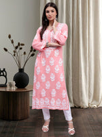 Load image into Gallery viewer, Seva Chikan Hand Embroidered Modal Cotton Lucknowi Chikankari Kurta