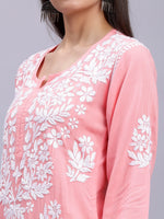 Load image into Gallery viewer, Seva Chikan Hand Embroidered Modal Cotton Lucknowi Chikankari Kurta