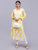 Load image into Gallery viewer, Seva Chikan Hand Embroidered Modal Cotton Lucknowi Chikankari Kurta