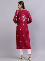 Load image into Gallery viewer, Seva Chikan Hand Embroidered Modal Cotton Lucknowi Chikankari Kurta