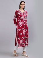 Load image into Gallery viewer, Seva Chikan Hand Embroidered Modal Cotton Lucknowi Chikankari Kurta
