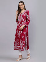 Load image into Gallery viewer, Seva Chikan Hand Embroidered Modal Cotton Lucknowi Chikankari Kurta
