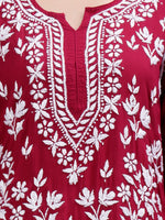 Load image into Gallery viewer, Seva Chikan Hand Embroidered Modal Cotton Lucknowi Chikankari Kurta