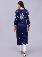 Load image into Gallery viewer, Seva Chikan Hand Embroidered Modal Lucknowi Chikankari Kurta