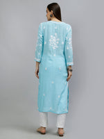 Load image into Gallery viewer, Seva Chikan Hand Embroidered Modal Cotton Lucknowi Chikankari Kurta