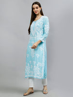 Load image into Gallery viewer, Seva Chikan Hand Embroidered Modal Cotton Lucknowi Chikankari Kurta