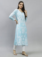 Load image into Gallery viewer, Seva Chikan Hand Embroidered Modal Cotton Lucknowi Chikankari Kurta