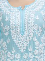 Load image into Gallery viewer, Seva Chikan Hand Embroidered Modal Cotton Lucknowi Chikankari Kurta