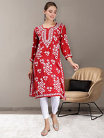 Load image into Gallery viewer, Seva Chikan Hand Embroidered Modal Lucknowi Chikankari Kurta