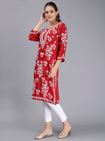 Load image into Gallery viewer, Seva Chikan Hand Embroidered Modal Lucknowi Chikankari Kurta