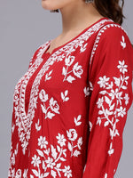 Load image into Gallery viewer, Seva Chikan Hand Embroidered Modal Lucknowi Chikankari Kurta