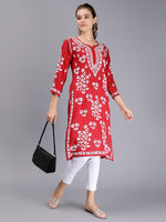 Load image into Gallery viewer, Seva Chikan Hand Embroidered Modal Lucknowi Chikankari Kurta