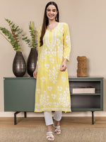 Load image into Gallery viewer, Seva Chikan Hand Embroidered Modal Cotton Lucknowi Chikankari Kurta