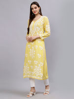 Load image into Gallery viewer, Seva Chikan Hand Embroidered Modal Cotton Lucknowi Chikankari Kurta