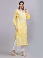 Load image into Gallery viewer, Seva Chikan Hand Embroidered Modal Cotton Lucknowi Chikankari Kurta
