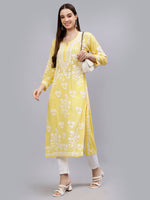 Load image into Gallery viewer, Seva Chikan Hand Embroidered Modal Cotton Lucknowi Chikankari Kurta