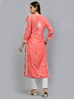 Load image into Gallery viewer, Seva Chikan Hand Embroidered Muslin Lucknowi Chikankari Kurta