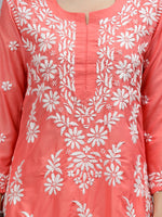 Load image into Gallery viewer, Seva Chikan Hand Embroidered Muslin Lucknowi Chikankari Kurta