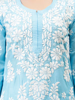 Load image into Gallery viewer, Seva Chikan Hand Embroidered Muslin Lucknowi Chikankari Kurta