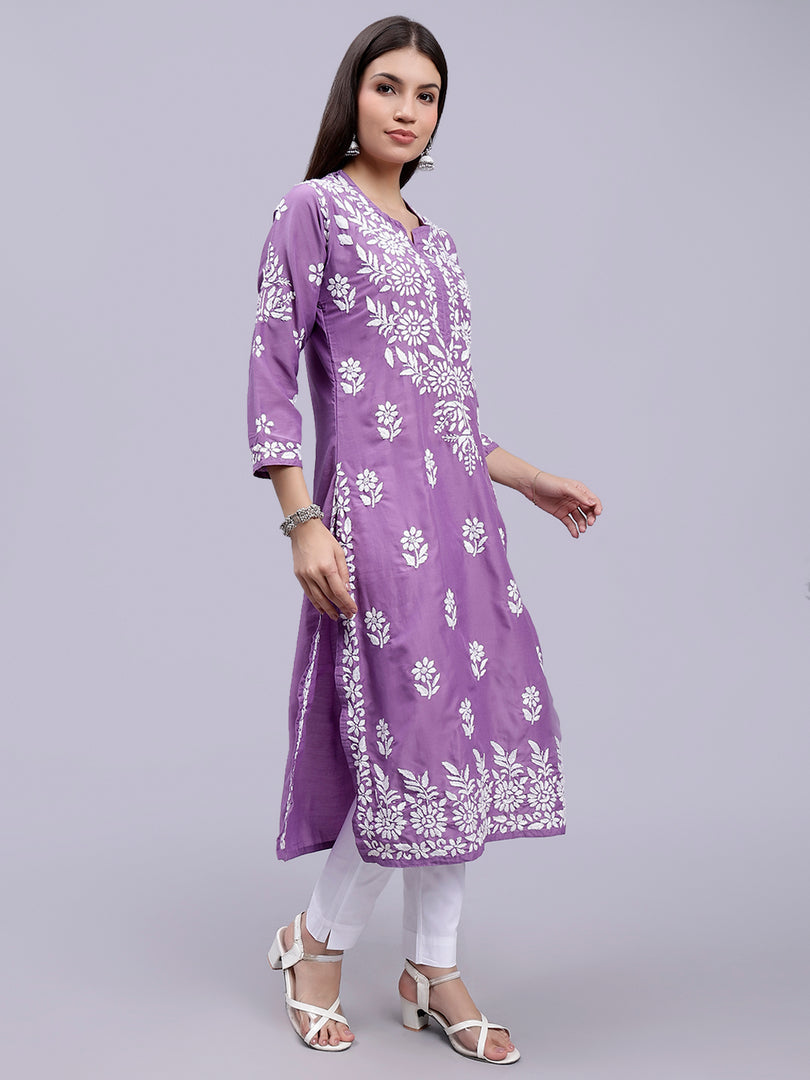 Seva Chikan Hand Embroidered Muslin Lucknowi Chikankari Kurta